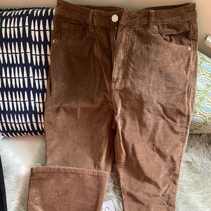 SHEIN Corduroy Flare Pants